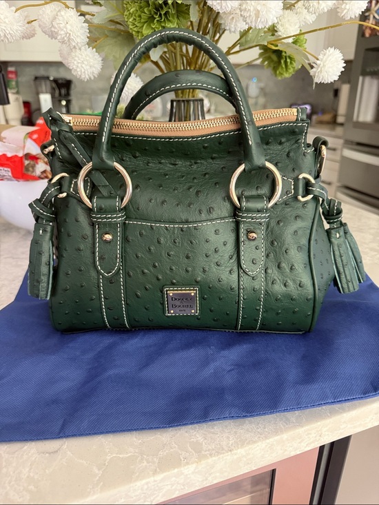 Dooney & Bourke Handbags - Dooney & Bourke forest Ostrich-Embossed Satchel